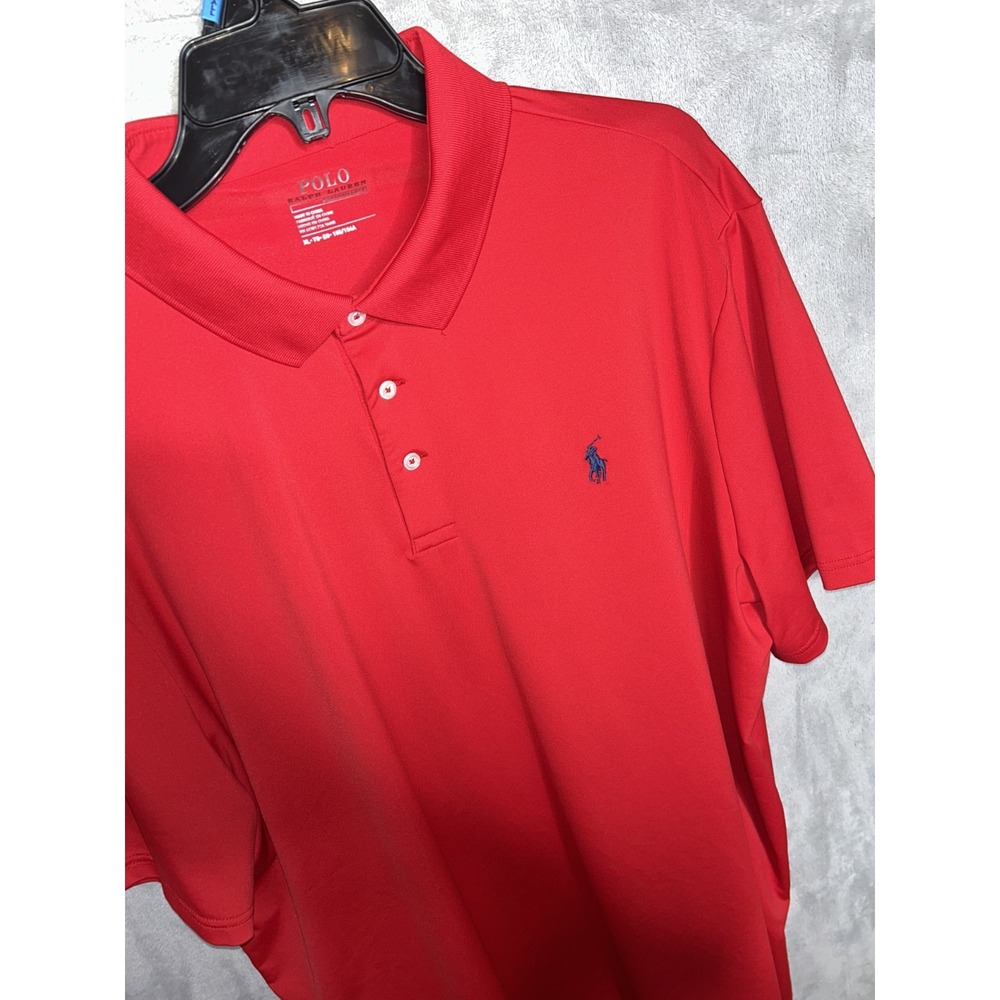 Men's Polo by Ralph Lauren Polo/Golf Shirt Extra Large XL Performance - Red